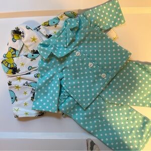 18” Doll- Handmade Polka Dot Pajama & Robe Set